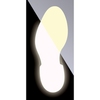Glow-in-the-dark anti-skid footprint - Left foot, Photoluminescent, 85,00 mm (W) x 210,00 mm (H)